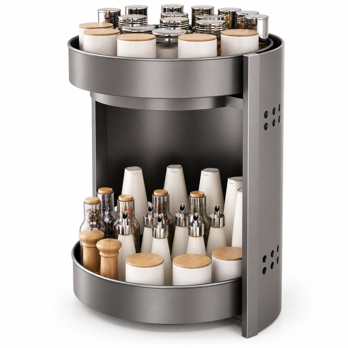 ๐ฟ Spice Rack | Metal Kitchen | Cook's Gift | Dual-Tier Organizer