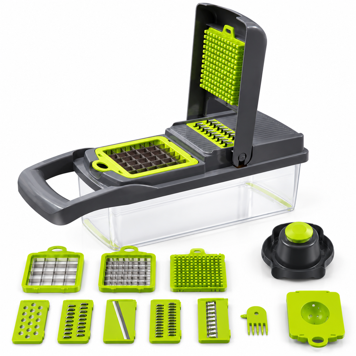 🥦 Vegetable Chopper | Plastic Prep | Home Chef Gift | Multi-Blade