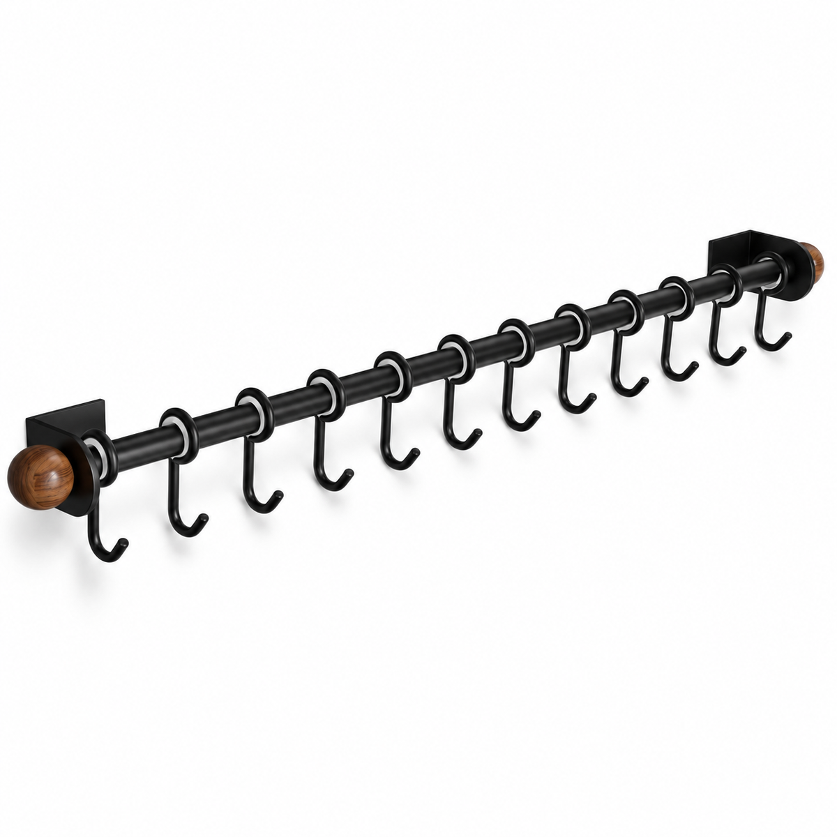 πͺ Wall Hooks | Metal Kitchen | Home Gift, Sleek Black