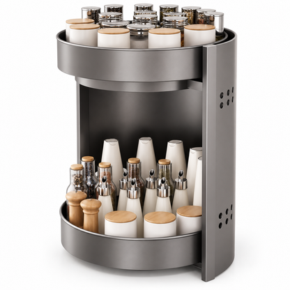 🌿 Spice Rack | Metal Kitchen | Cook's Gift | Dual-Tier Organizer