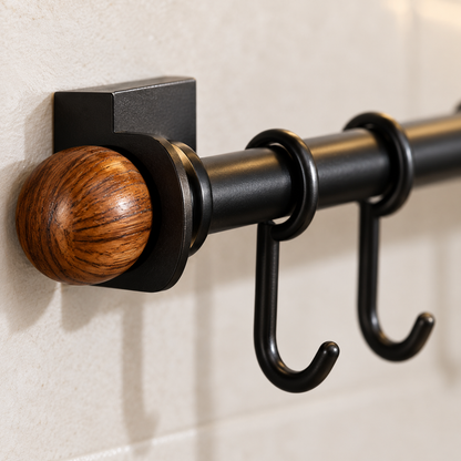 🪝 Wall Hooks | Metal Kitchen | Home Gift, Sleek Black