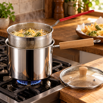 🍳 Deep Fryer | Stainless Steel Cooking | Home Chef's Kitchen Essential