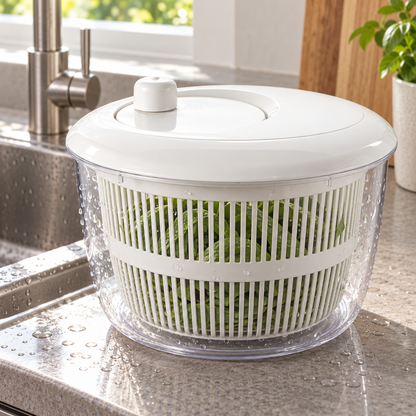 🥗 Salad Spinner | Clear Plastic Kitchen Prep | Gift-Worthy Design