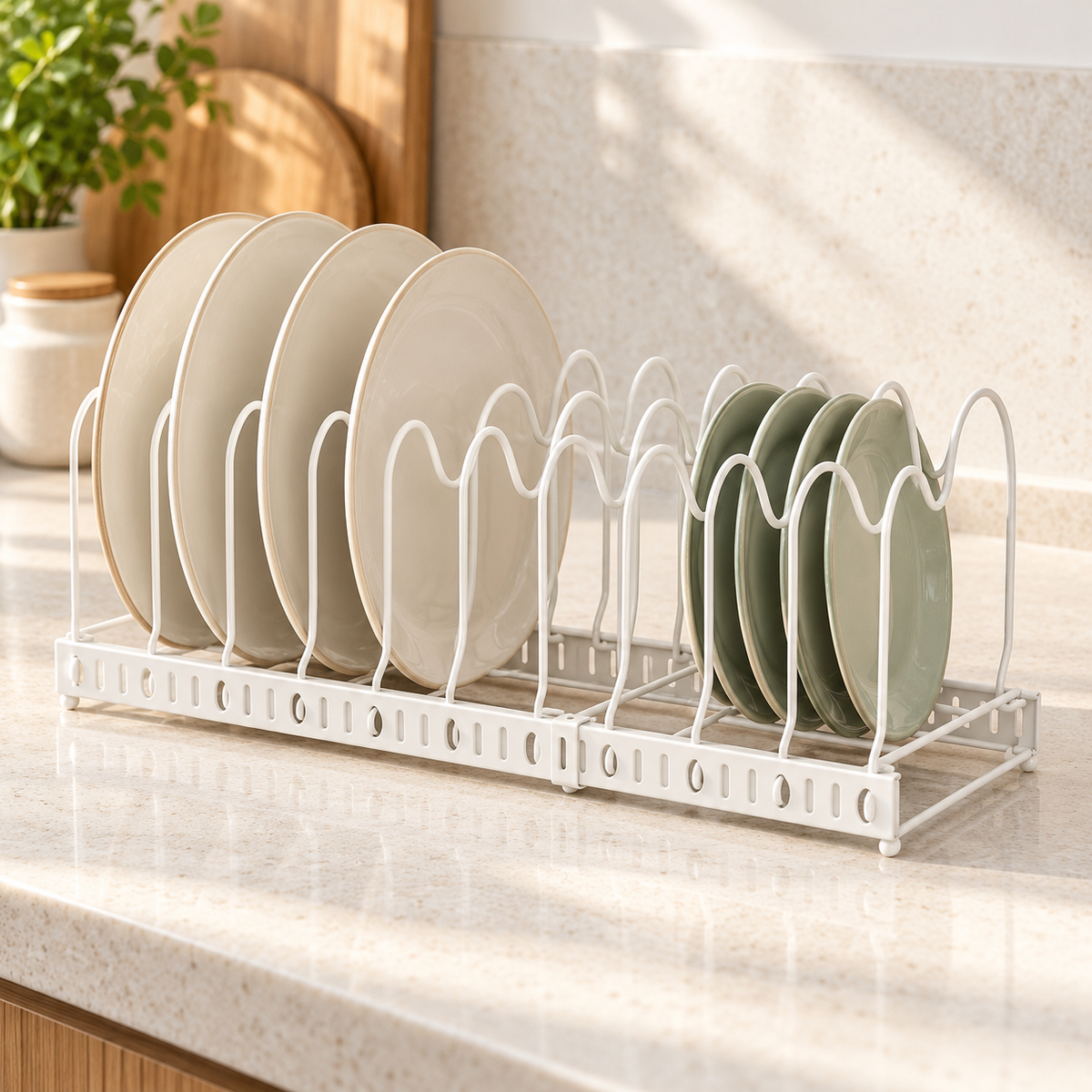 🍽️ Plate Rack | Metal Kitchen Storage | Gift-Worthy Minimalist Design