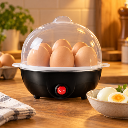 🥚 Egg Cooker | Plastic Breakfast Prep | Family-Friendly Compact Design