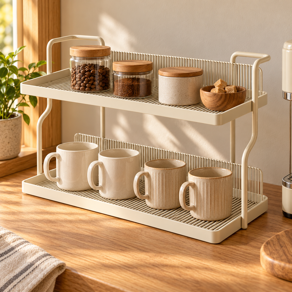 ✨ Kitchen Rack | Metal Countertop Storage | Home Cook's Double-Tier