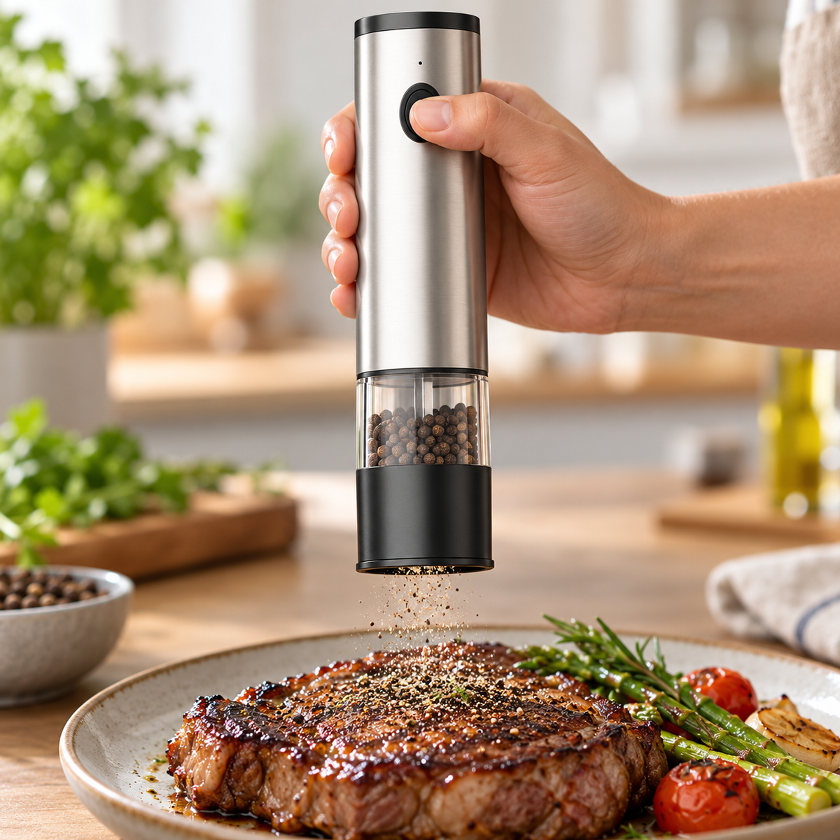 ⚡ Grinder | Stainless Steel Cooking | Chef Gift, Sleek Design