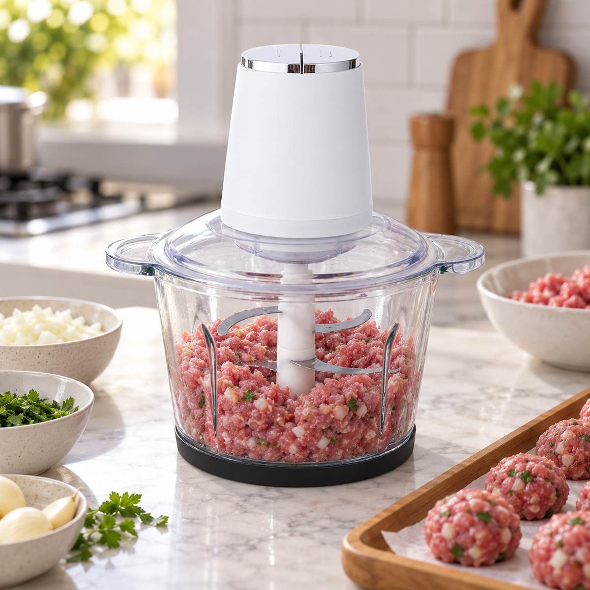 🍽️ Food Chopper | Glass Bowl Prep | Home Chef Essential