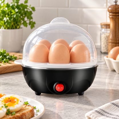🥚 Egg Cooker | Plastic Breakfast Prep | Family-Friendly Compact Design