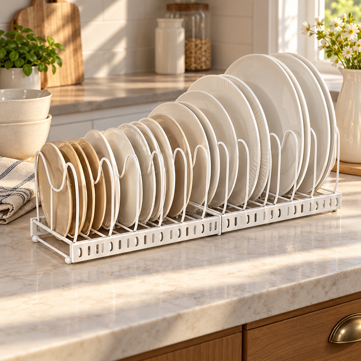 🍽️ Plate Rack | Metal Kitchen Storage | Gift-Worthy Minimalist Design