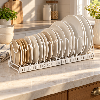 🍽️ Plate Rack | Metal Kitchen Storage | Gift-Worthy Minimalist Design