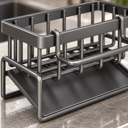 🧽 Sink Caddy | Metal Kitchen Storage | Space-Saving Organizer