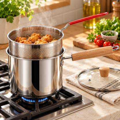 🍳 Deep Fryer | Stainless Steel Cooking | Home Chef's Kitchen Essential