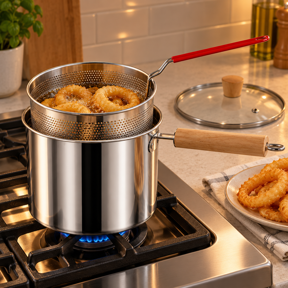 🍳 Deep Fryer | Stainless Steel Cooking | Home Chef's Kitchen Essential