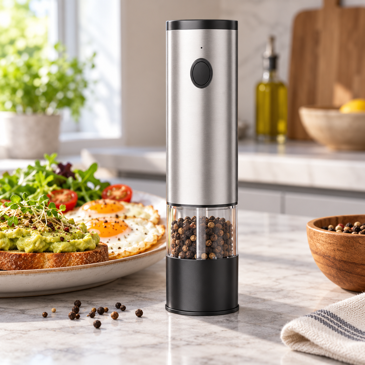 ⚡ Grinder | Stainless Steel Cooking | Chef Gift, Sleek Design
