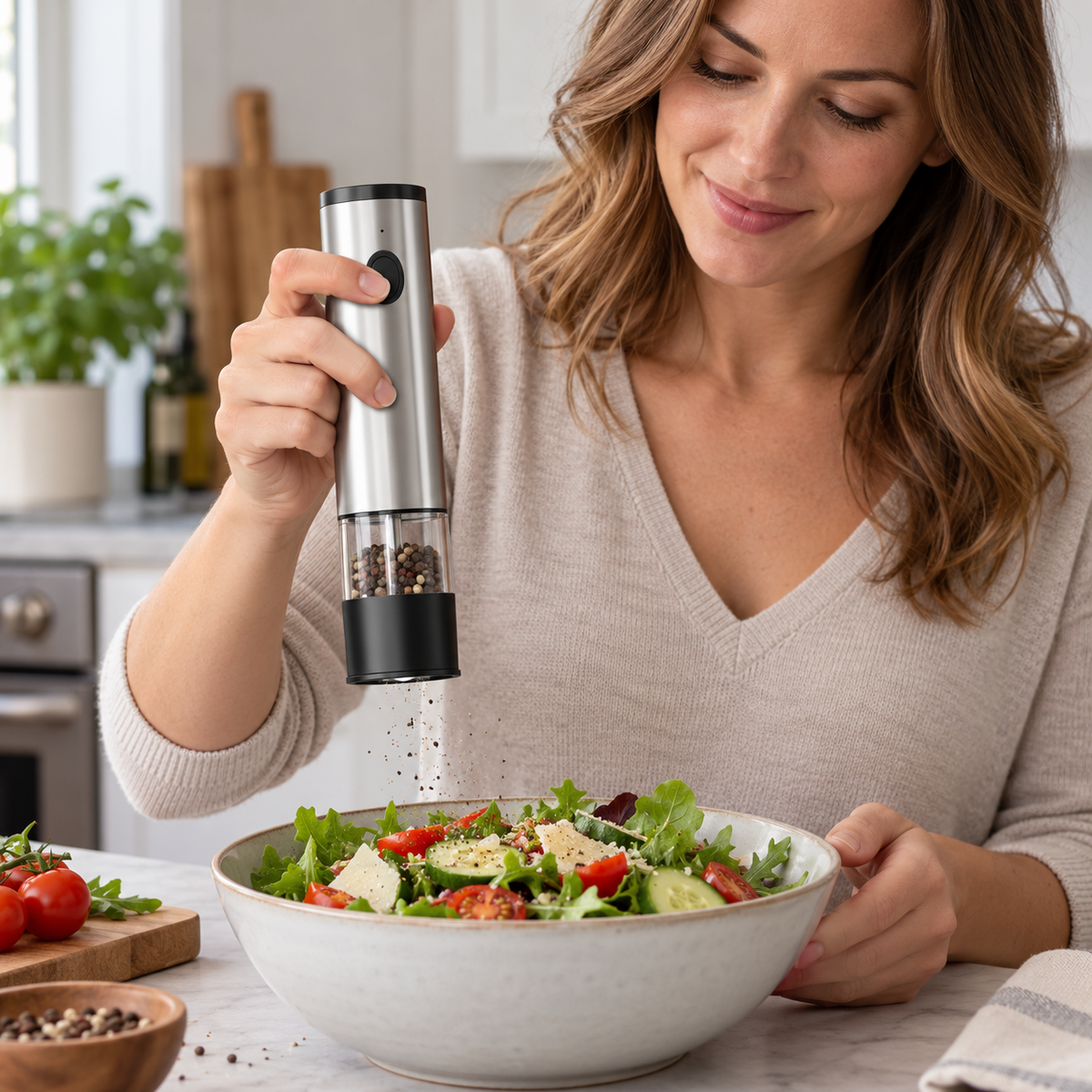 ⚡ Grinder | Stainless Steel Cooking | Chef Gift, Sleek Design